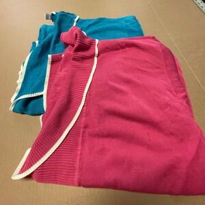 Lot of 2 Hampshire Studio Women's 1X Open Front Shawl Collar Drape Cardigan